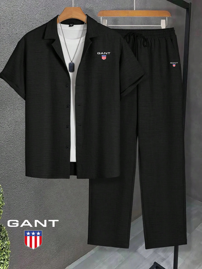 GANT® Herr Casual Sommarset – Skjorta & Byxor