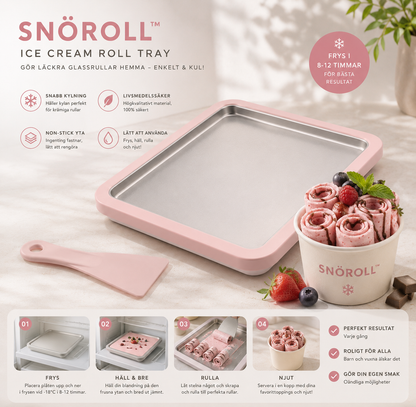 SNÖROLL™ – Glassbricka för Hemmagjorda Glassrullar