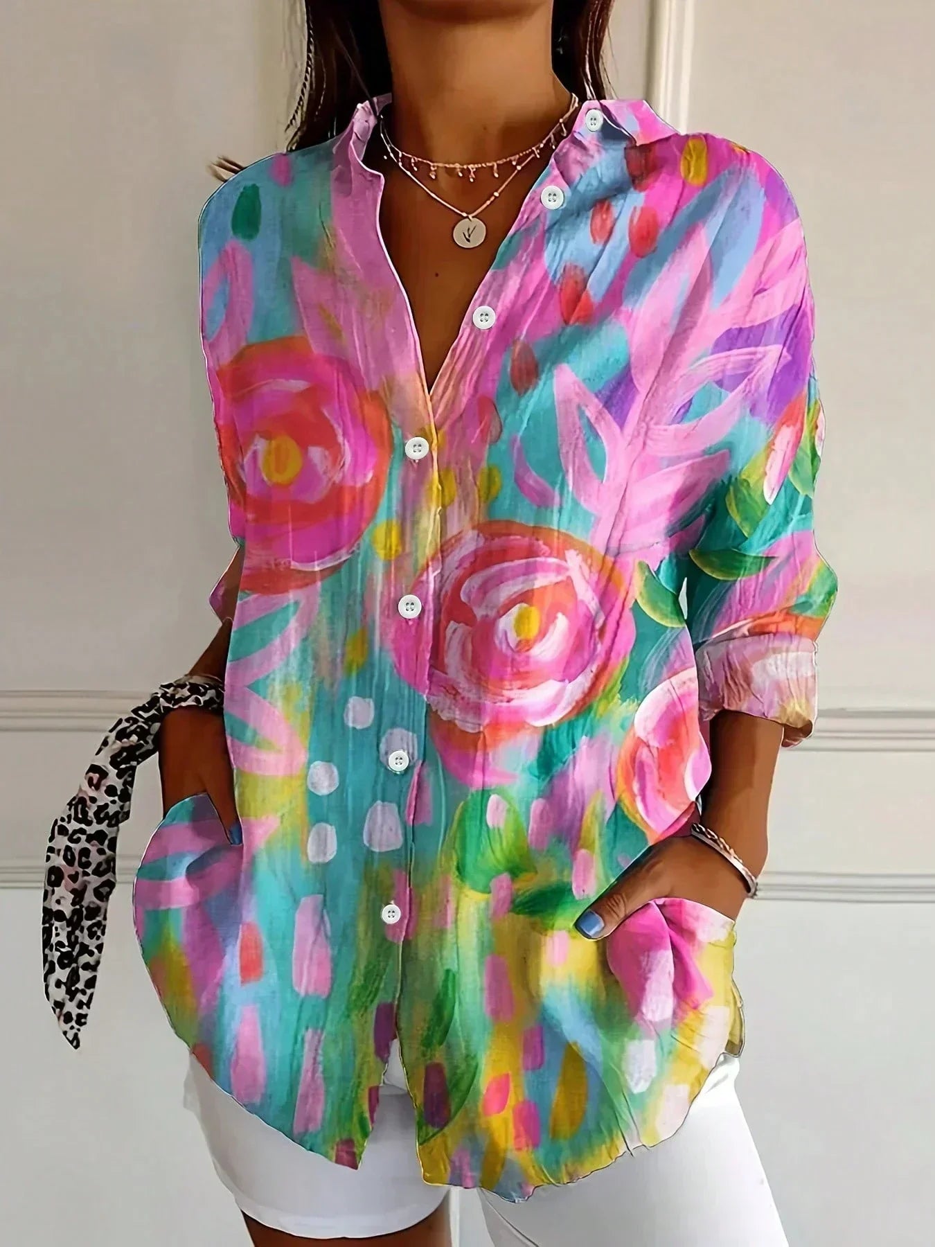 Astrid | Colorful Pattern Blouse